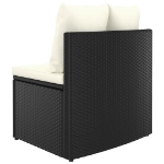 Set Divani da Giardino 5 pz con Cuscini in Polyrattan Nero