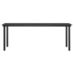 Set da Pranzo per Giardino 9 pz con Cuscini Beige e Nero