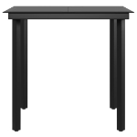 Set da Pranzo da Giardino 5 pz con Cuscini Marrone e Nero