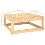 Set Divani da Giardino 3 pz con Cuscini Legno Massello di Pino