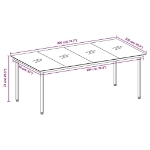 Set da Pranzo da Giardino 7 pz con Cuscini Nero
