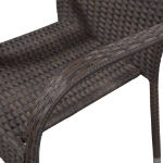 Set da Pranzo da Giardino 7 pz Marrone in Polyrattan