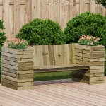 Panca con Fioriera 167,5x60x65 cm in Legno Impregnato di Pino