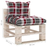 Divano Centrale da Giardino Pallet con Cuscini Legno di Pino