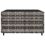 Set Divani da Giardino 3 pz con Cuscini in Polyrattan Grigio