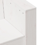 Divano Giardino 2 Posti Bianco 134x60x62 cm Legno Massello Pino