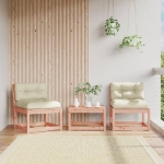 Divani Giardino con Cuscini 2 pz in Legno Massello di Douglas