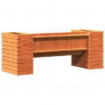 Panca Fioriera Marrone Cera 167,5x60x65 cm Legno Massello Pino