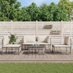 Set Divani da Giardino 5 pz con Cuscini Antracite in Polyrattan