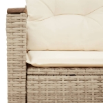 Divano da Giardino con Cuscini a 2 Posti Beige in Polyrattan