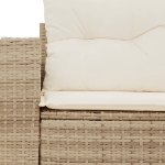 Divano da Giardino con Cuscini a 2 Posti Beige in Polyrattan