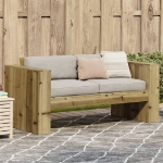 Divano da Giardino 2 Posti 134x60x62 cm Legno Impregnato Pino