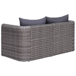 Divano Angolare da Giardino 2 pz Grigio in Polyrattan