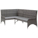 Divani Angolari da Giardino 2 pz in Polyrattan Grigio