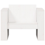 Divano da Giardino Bianco 79x60x62 cm in Legno Massello di Pino