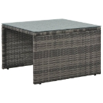 Set Divani da Giardino 3 pz con Cuscini in Polyrattan Grigio