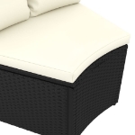 Set Divani da Giardino 2 pz con Cuscini in Polyrattan Nero