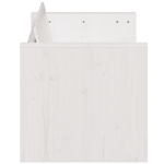 Divano Giardino 3 Posti Bianco 189x60x62 cm Legno Massello Pino