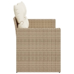 Divano da Giardino con Cuscini a 2 Posti Beige in Polyrattan