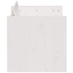 Divano Giardino 2 Posti Bianco 134x60x62 cm Legno Massello Pino