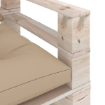 Poltrona da Giardino Pallet con Cuscini Beige in Legno di Pino