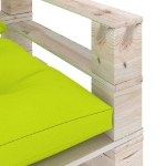 Divano da Giardino Pallet e Cuscini Verde Intenso Legno di Pino