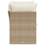 Divano da Giardino con Cuscini a 2 Posti Beige in Polyrattan