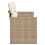 Divano da Giardino con Cuscini a 2 Posti Beige in Polyrattan