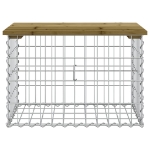 Panca da Giardino Design Gabbione 63x44x42 cm Pino Impregnato