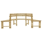 Panchina da Giardino 240 cm in Legno di Pino Impregnato