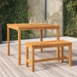 Panca da Giardino 80 cm in Legno Massello di Acacia