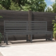 Panca da Giardino Grigia 201,5 cm in Legno Massello di Pino