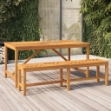 Panca da Giardino 150 cm in Legno Massello di Acacia