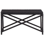 Panchina da Giardino 80 cm in Polyrattan Nero