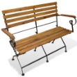 Panchina da Giardino Pieghevole 112 cm Legno Massello d'Acacia