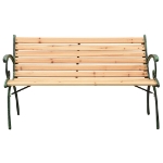 Panchina da Giardino 123 cm in Ghisa e Legno Massello di Abete