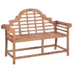 Panca da Giardino 127x58,5x92,5 cm in Legno Massello di Teak