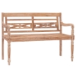 Panca Batavia 120 cm Bianco Slavato Massello di Teak