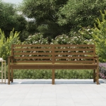 Panca da Giardino Miele 203,5x48x91,5 cm Legno Massello di Pino