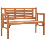 Panchina da Giardino Pieghevole 120 cm Legno Massello Eucalipto