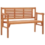 Panchina da Giardino Pieghevole 120 cm Legno Massello Eucalipto