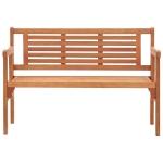 Panchina da Giardino Pieghevole 120 cm Legno Massello Eucalipto