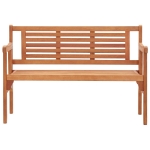 Panchina da Giardino Pieghevole 120 cm Legno Massello Eucalipto