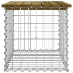 Panca da Giardino Design Gabbione 63x44x42 cm Pino Impregnato