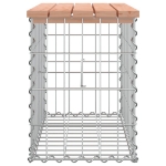 Panca da Giardino Design Gabbione 63x31,5x42cm Massello Douglas