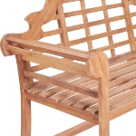 Panca da Giardino 127x58,5x92,5 cm in Legno Massello di Teak