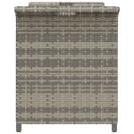 Panca da Giardino con Cuscino Grigio 116x46x57 cm in Polyrattan