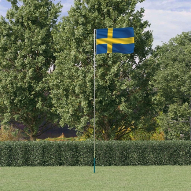 Asta e Bandiera Svezia 5,55 m Alluminio