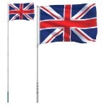 Asta e Bandiera Regno Unito 5,55 m Alluminio