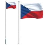 Asta e Bandiera Repubblica Ceca 6,23 m Alluminio
